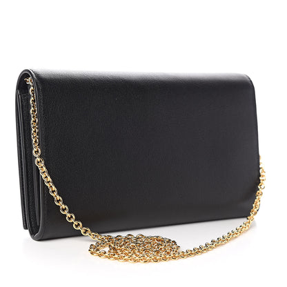 Saint Laurent Calfskin Monogram Belle de Jour Chain Clutch Black 3 of 12