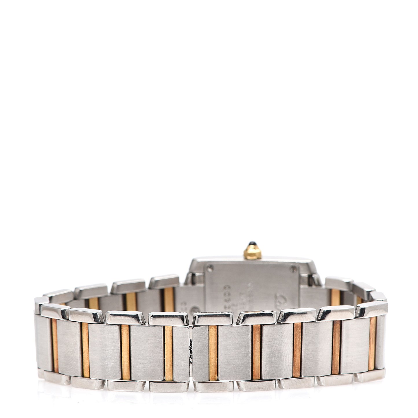 Stainless Steel 18K Yellow Gold 20mm Tank Francaise Quartz Watch