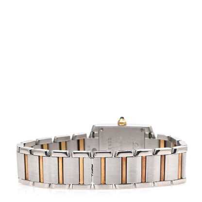 Cartier Stainless Steel 18K Yellow Gold 20mm Tank Francaise Quartz Watch 3 of 4