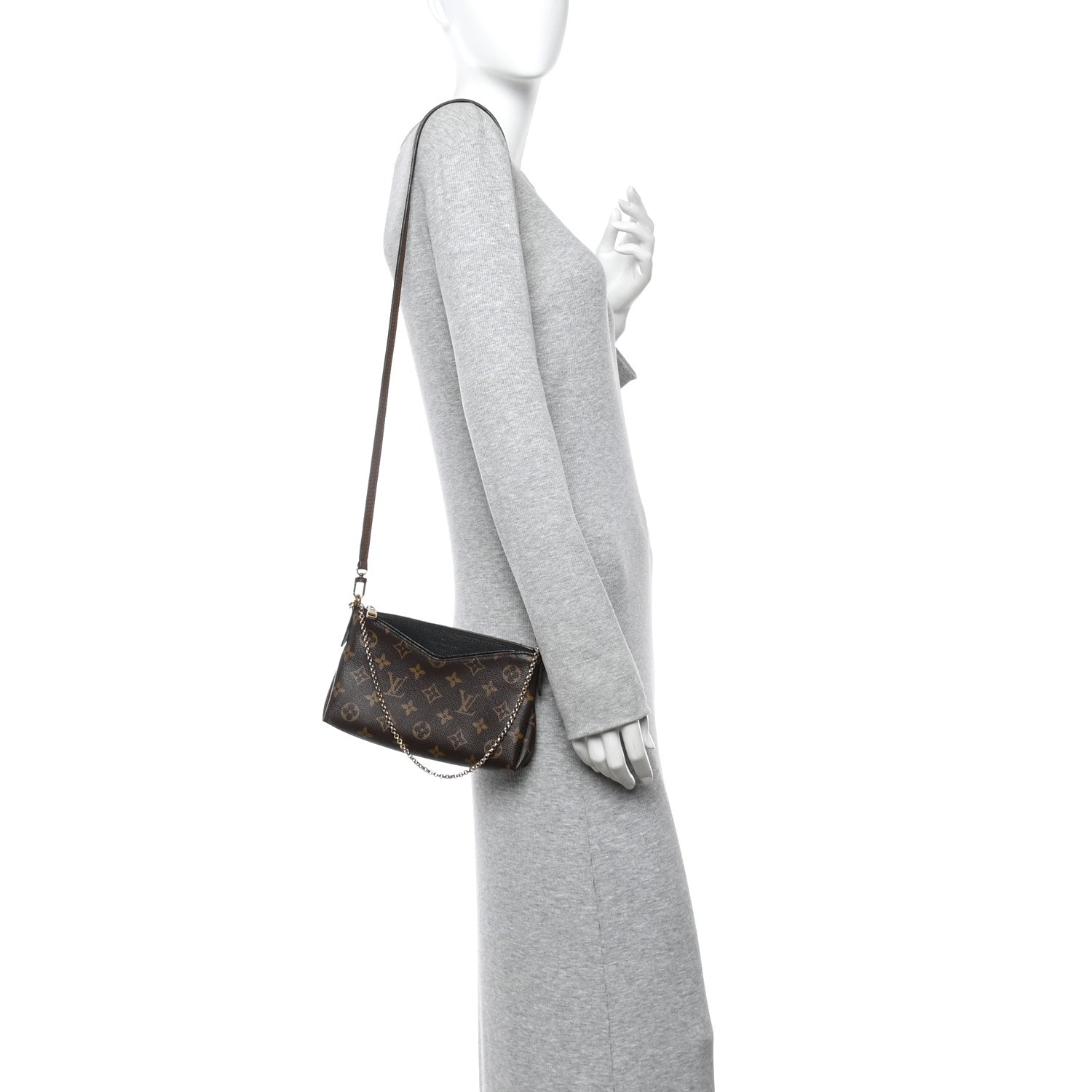 Louis Vuitton Monogram Pallas Clutch Black 2 of 14