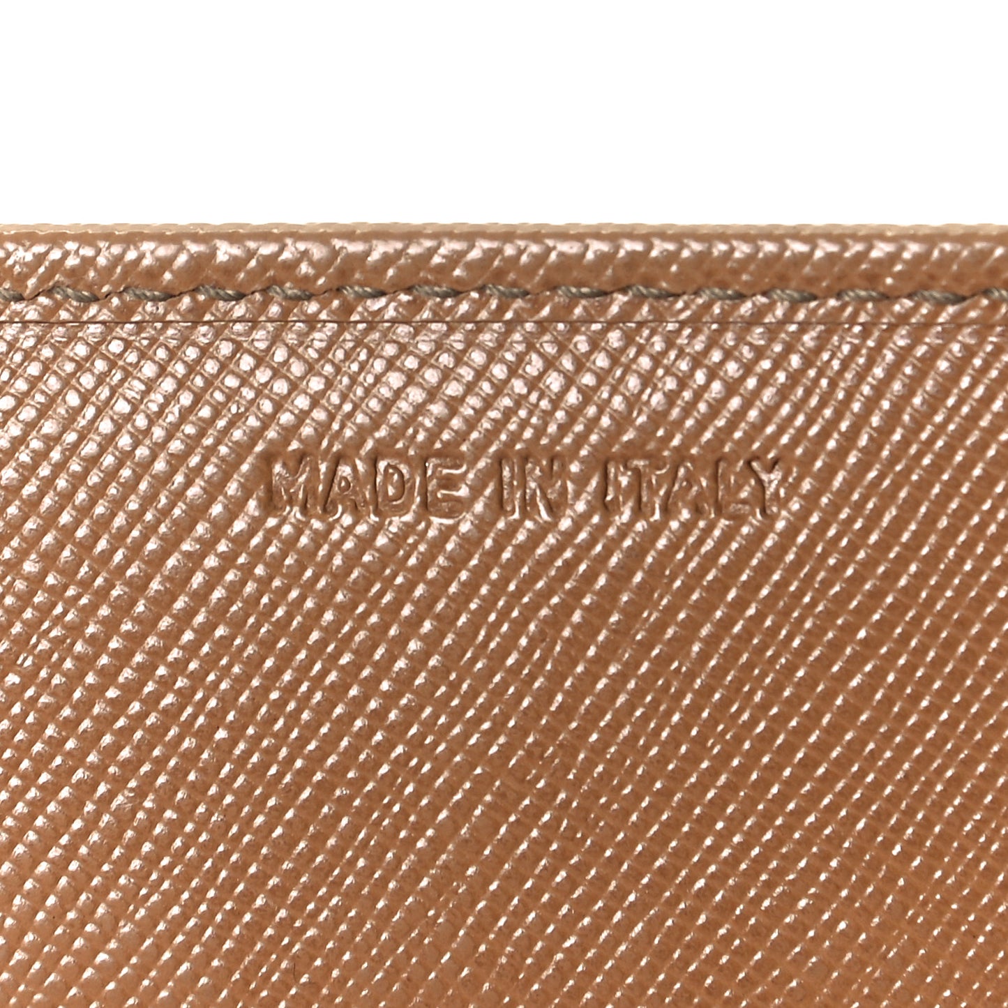 Saffiano Metal Continental Flap Wallet Cuoio