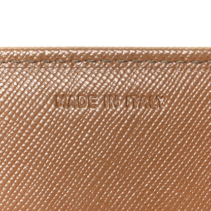 Prada Saffiano Metal Continental Flap Wallet Cuoio 7 of 10