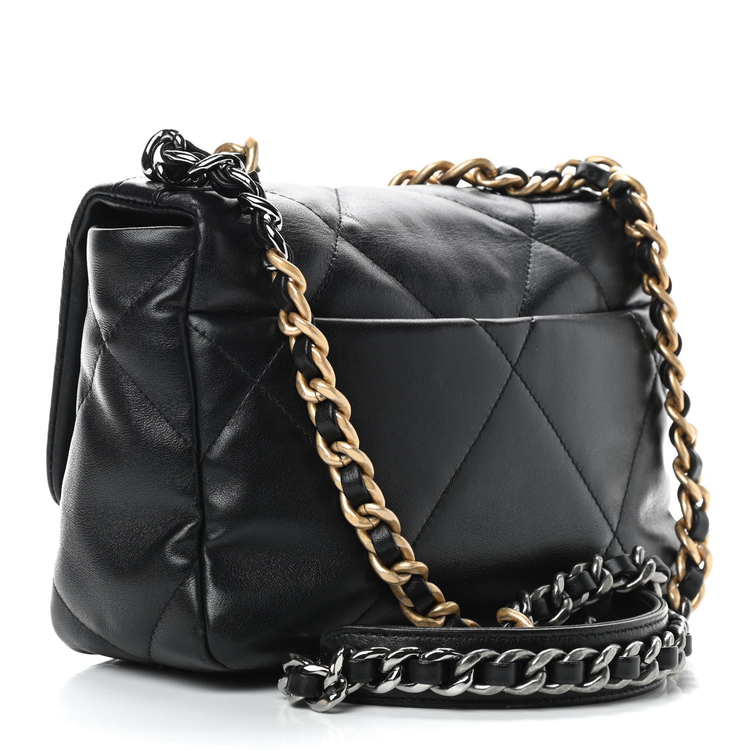 Chanel Lambskin Quilted Medium Chanel 19 Flap Black 3 of 9