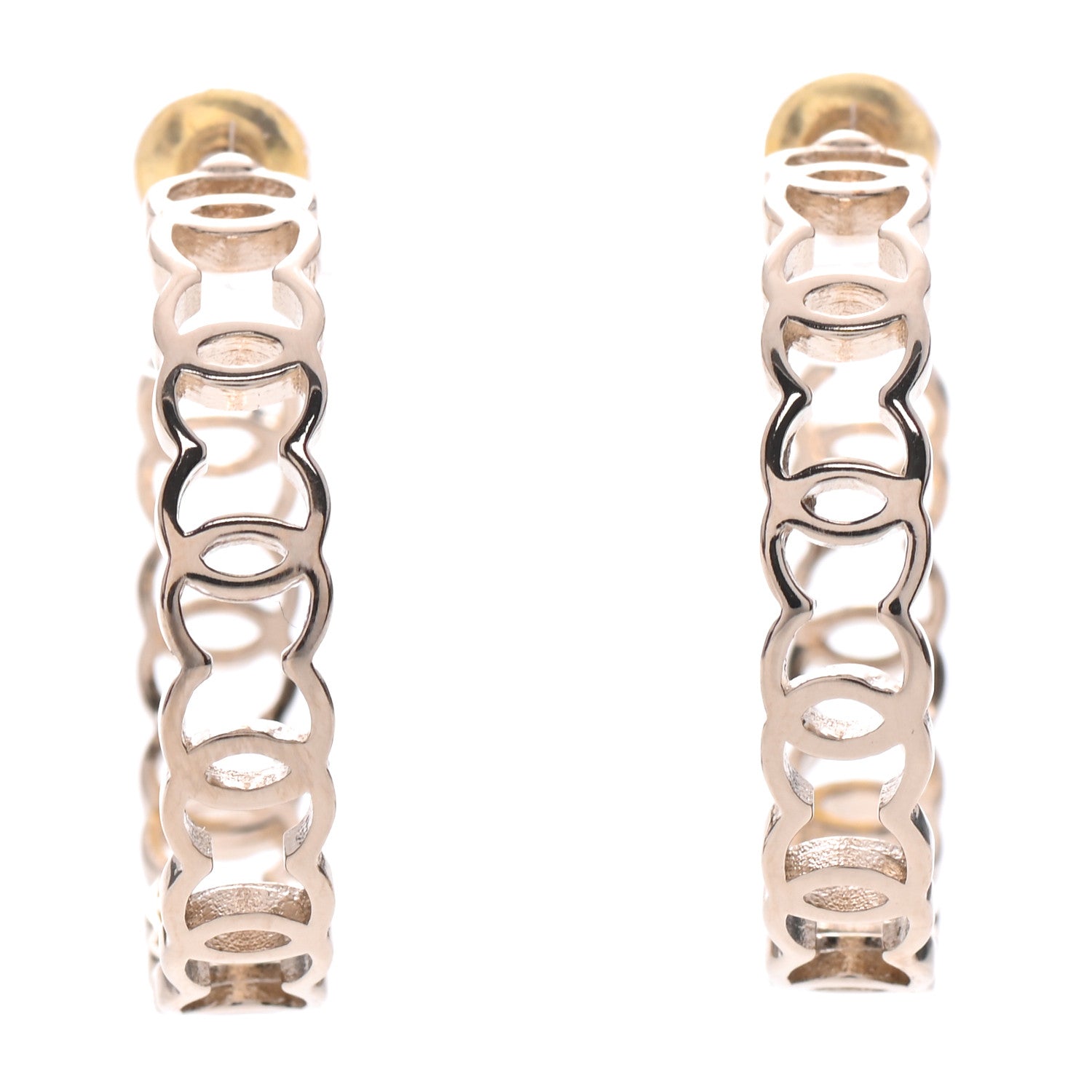 Chanel Metal CC Hoop Earrings Gold 1 of 5