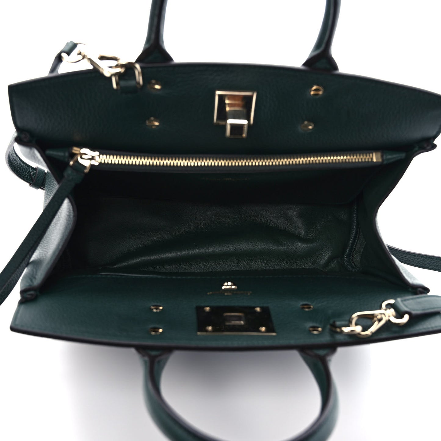 Hammered Calfskin Small Studio Rock Bag Dark Green