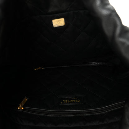 Chanel Shiny Caviar Quilted Monochrome Small Chanel 22  Black 5 of 10