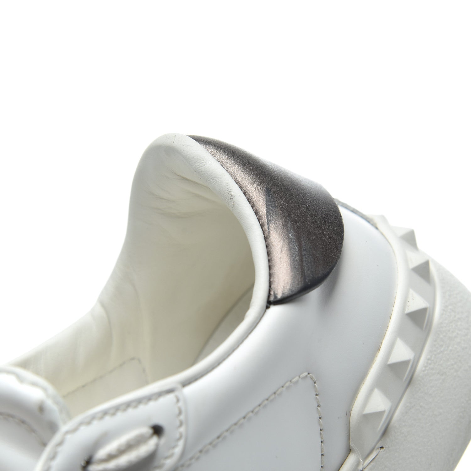 Valentino Garavani Calfskin VLTN Rockstud Open Sneakers 36 White 24 of 26