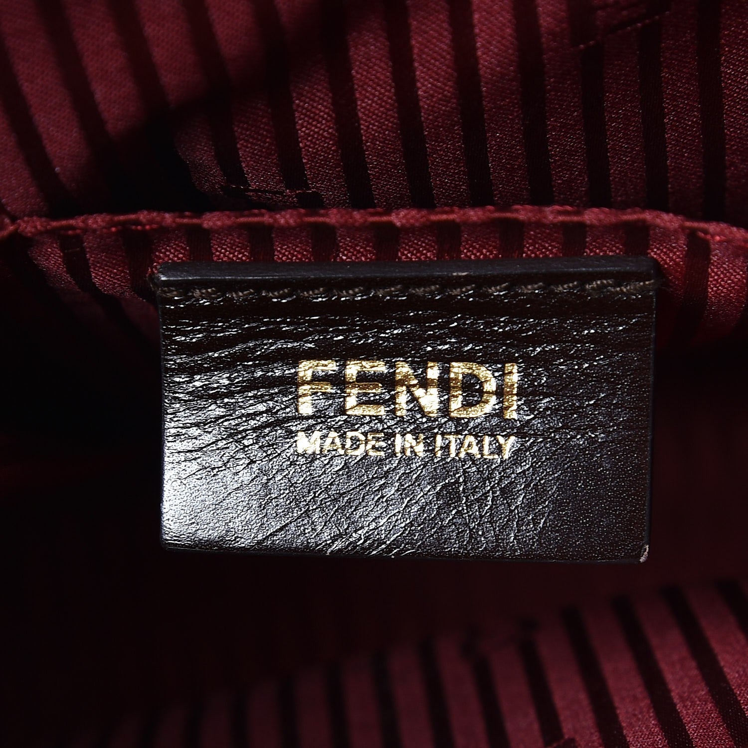 Fendi Vitello Elite Regular 2Jours Tote Rosso Scuro Ciliegia 6 of 10