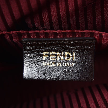 Fendi Vitello Elite Regular 2Jours Tote Rosso Scuro Ciliegia 6 of 10