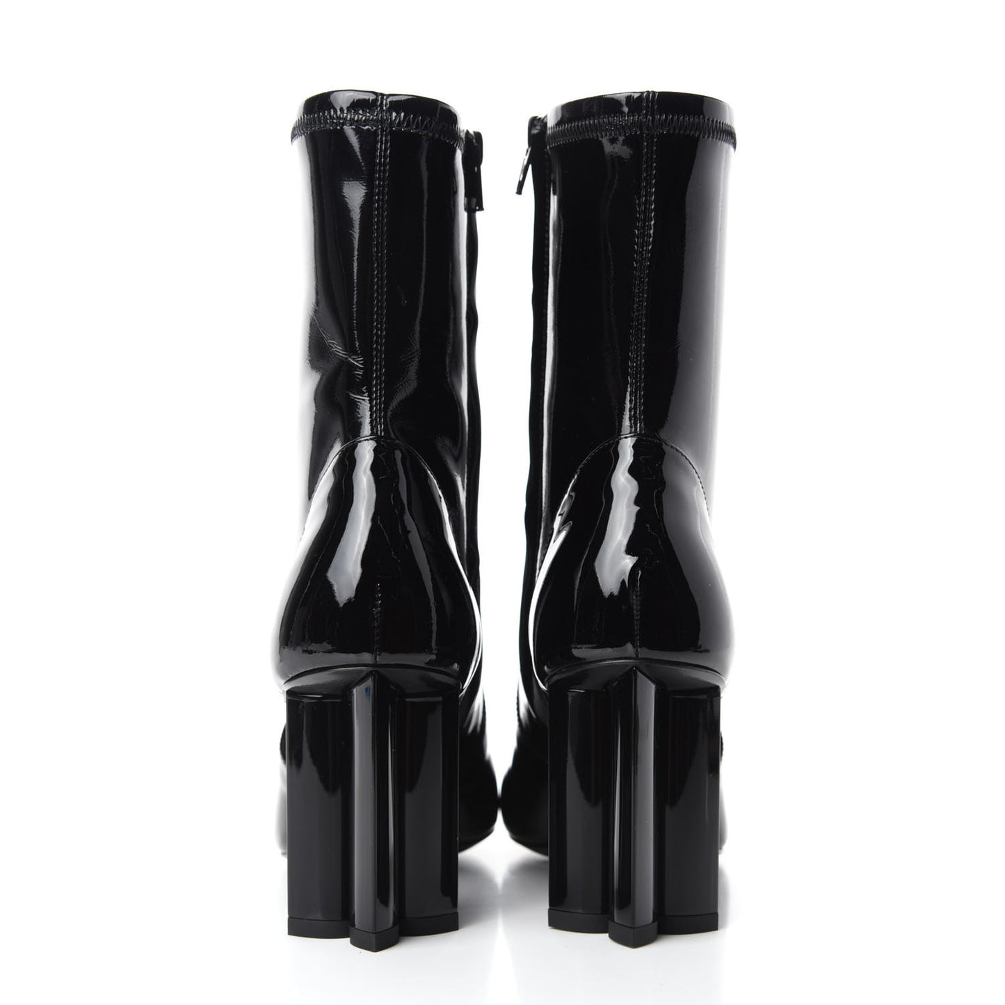 Patent Silhouette Ankle Boots 35.5 Black