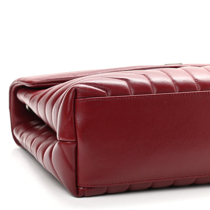 Saint Laurent Calfskin Y Quilted Monogram Medium Loulou Chain Satchel Palissandre 10 of 14