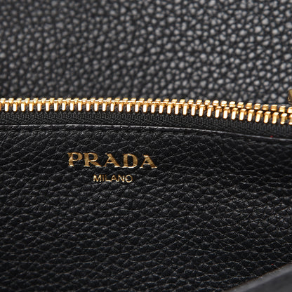 Prada Vitello Grain Wristlet Wallet Black 5 of 7