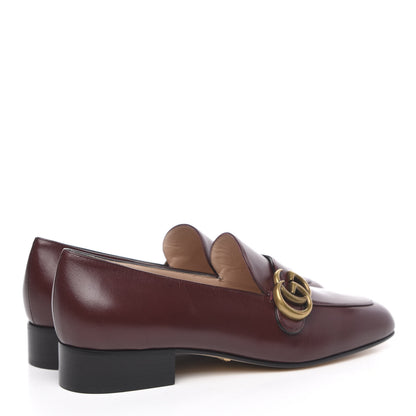 Gucci Malaga Kid Womens GG Marmont Loafers 39 Vintage Bordeaux 4 of 9