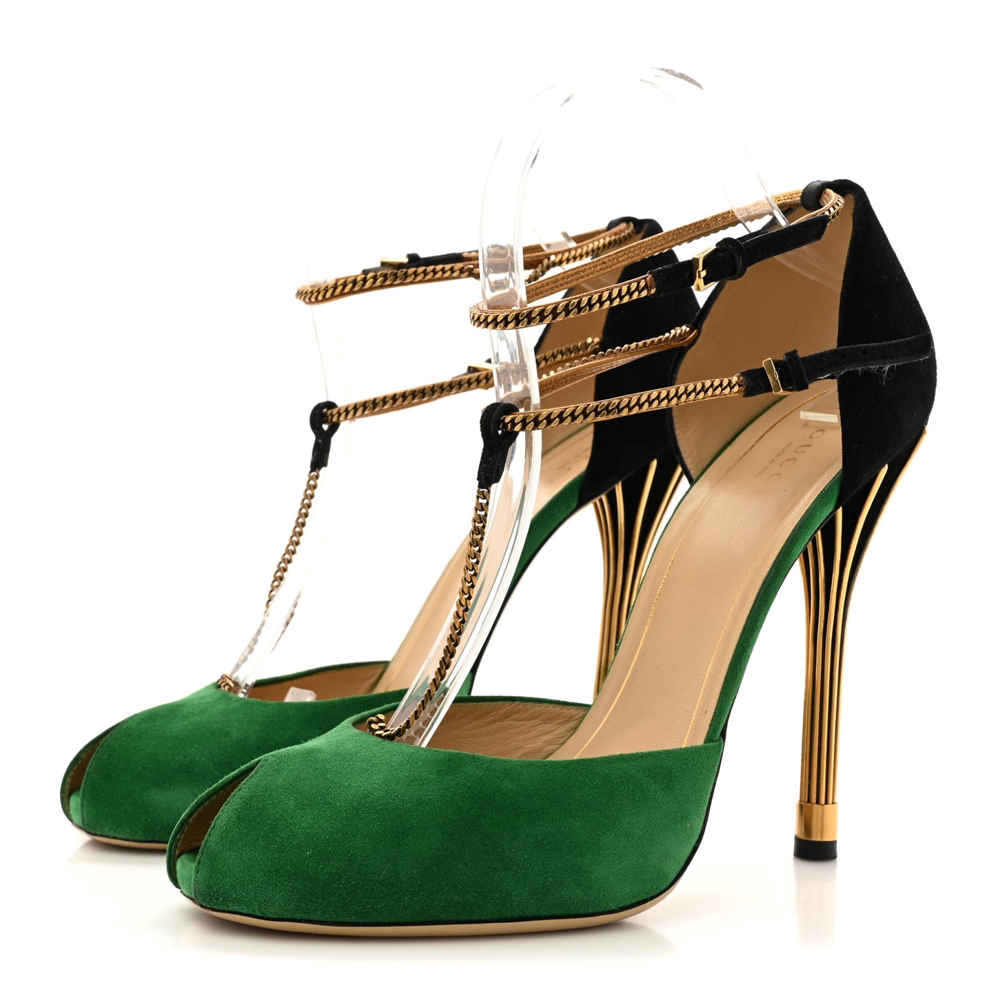 Kid Scamosciato Ankle Chain Pump 41 Garden 41 Green Black