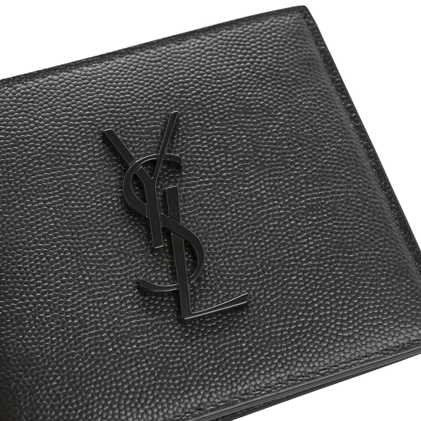 Grain De Poudre Monogram Monochrome East West Cassandre Bifold Wallet Black