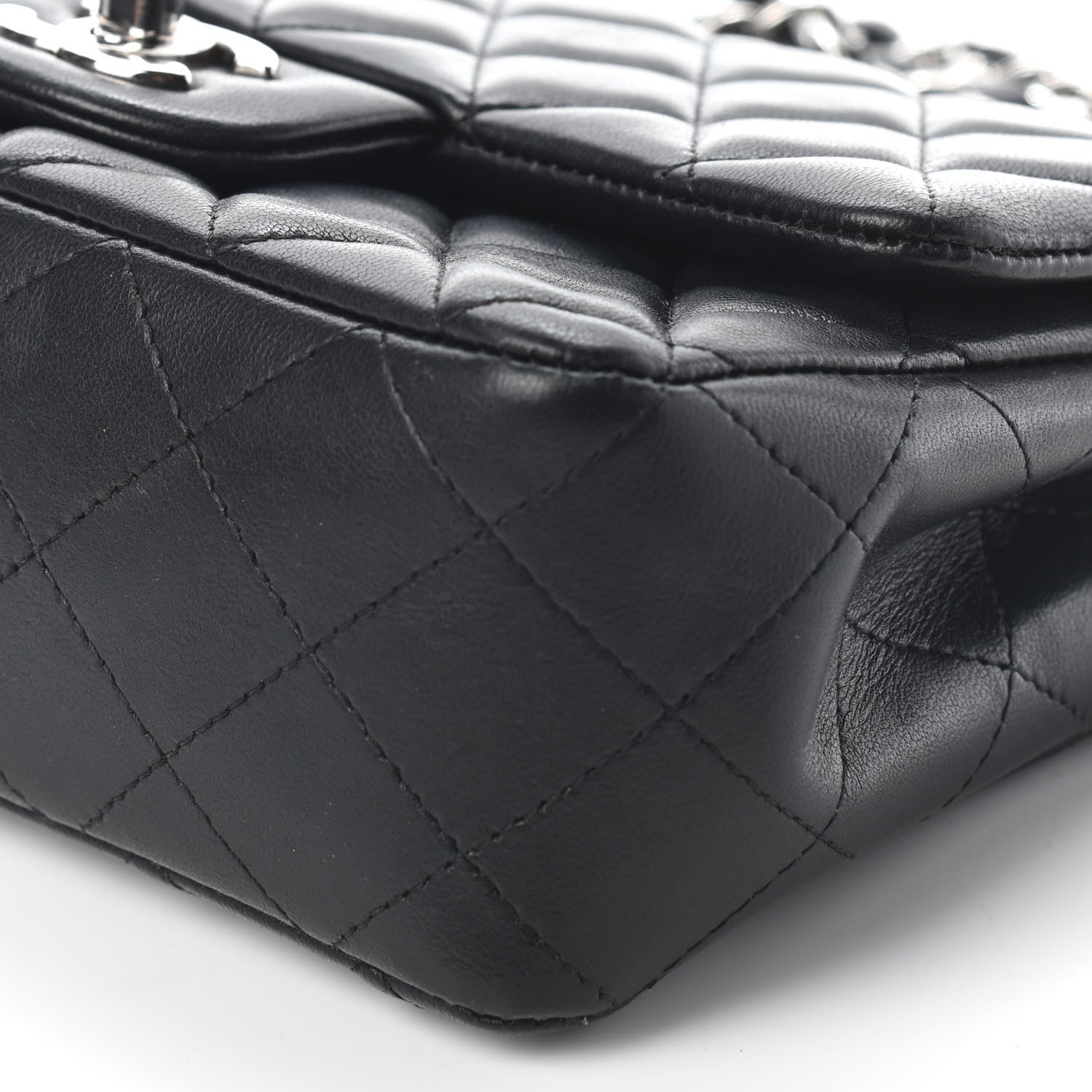 Chanel Lambskin Quilted Mini Rectangular Flap Black 8 of 8