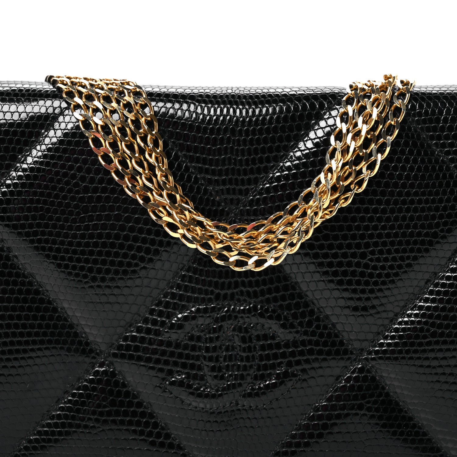 Chanel Lizard CC Mini Flap Bag Black 9 of 13