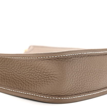 Hermes Taurillon Clemence Amazone Evelyne TPM Etoupe Bleu Indigo 9 of 11