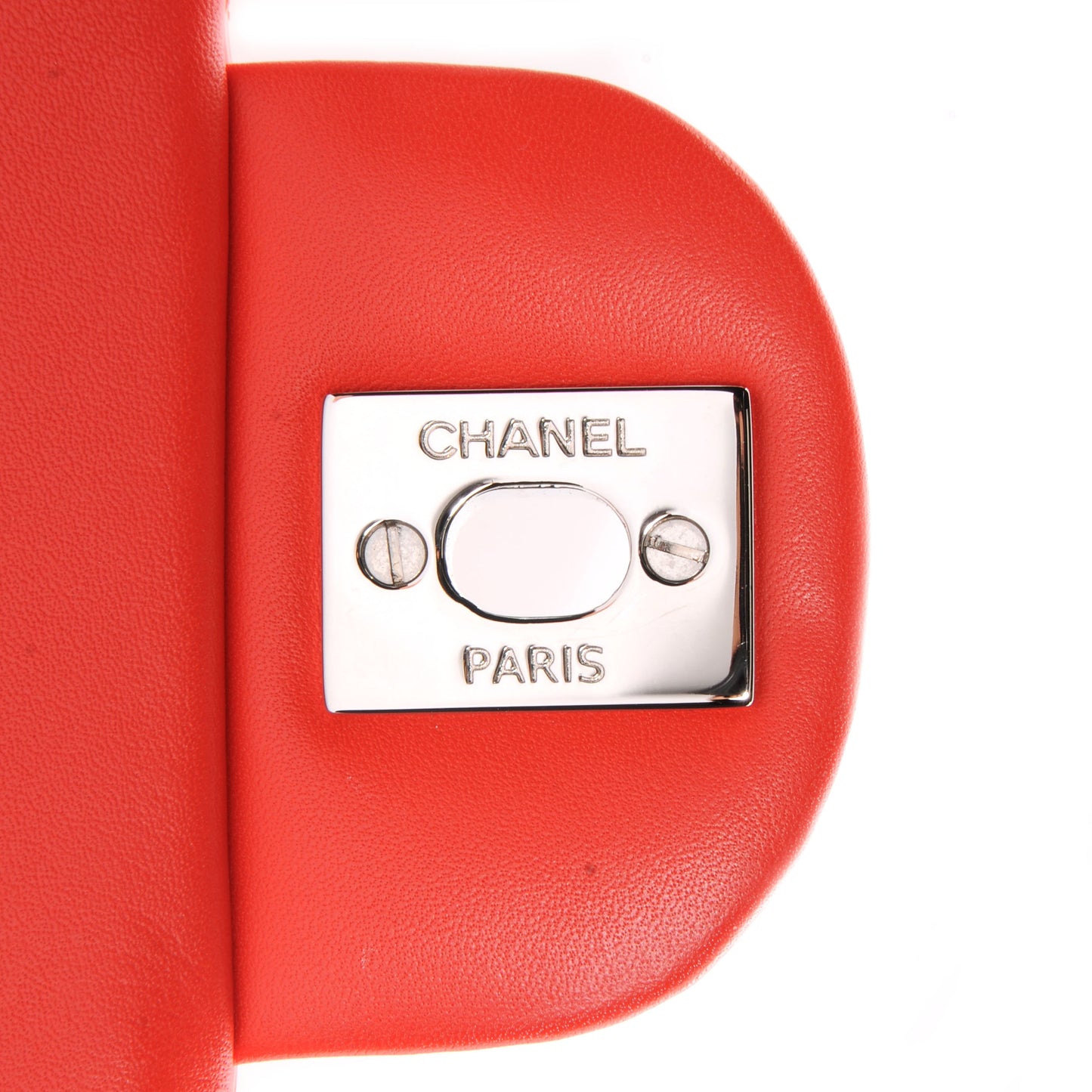 Patent Quilted Mini Flap Red