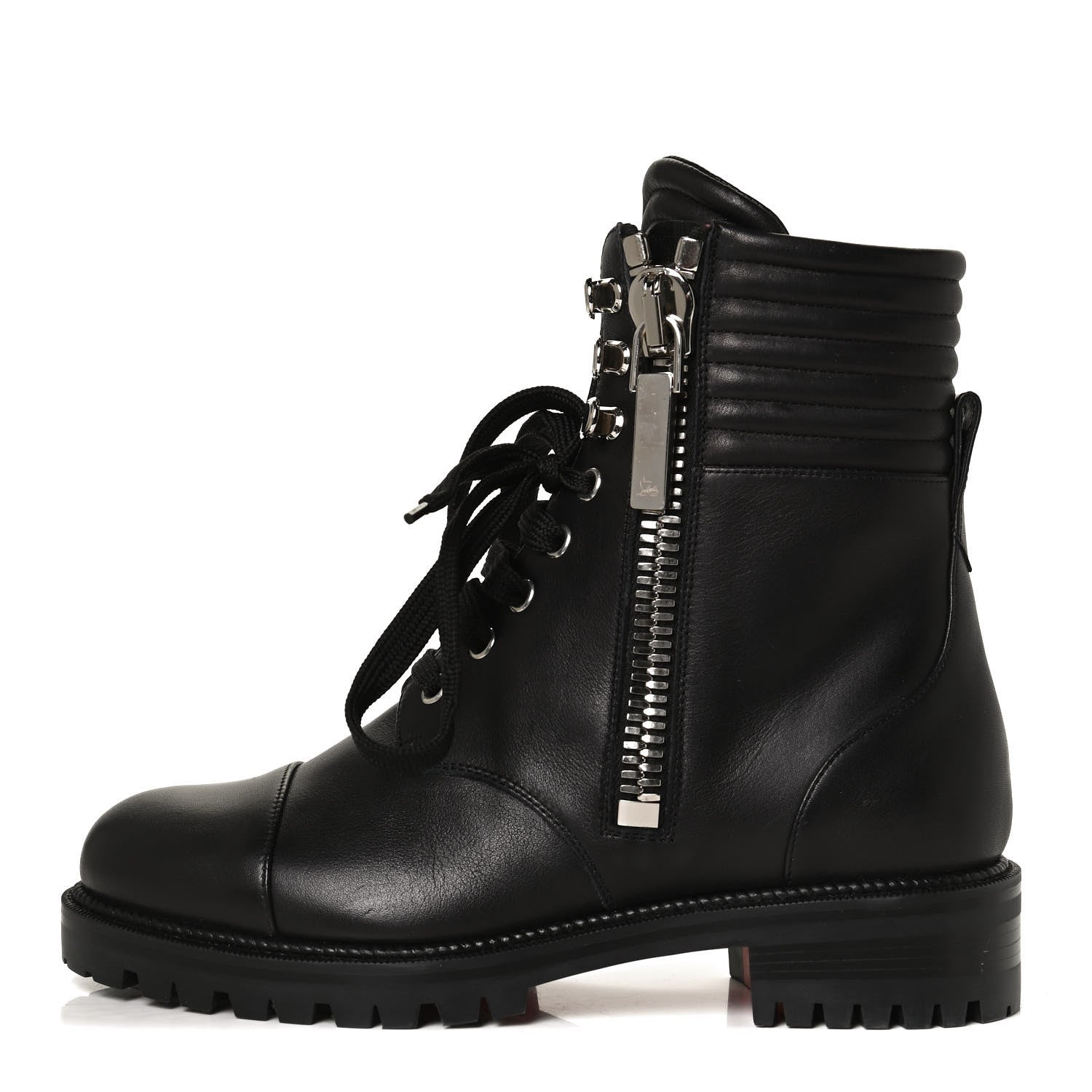 Christian Louboutin Calfskin Quilted En Hiver Boots 36.5 Black 1 of 9