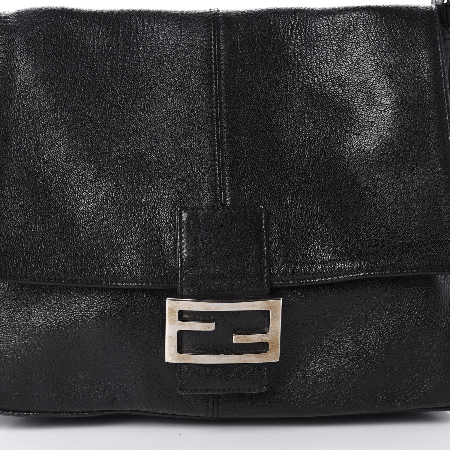 Fendi Calfskin Big Forever Mama Baguette Black 11 of 11