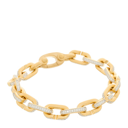 David Yurman 18K Yellow Gold Diamond 10.3mm Streamline Link Bracelet 1 of 3