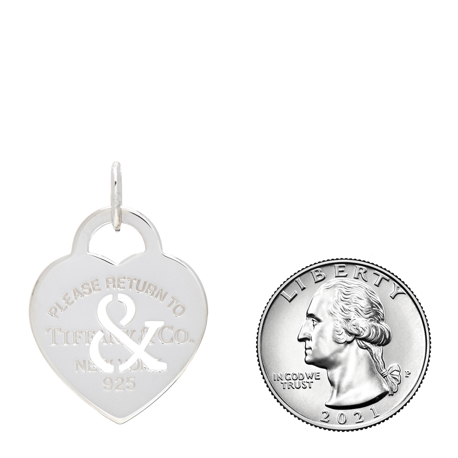 Tiffany Sterling Silver Return to Tiffany Ampersand Heart Charm 2 of 3