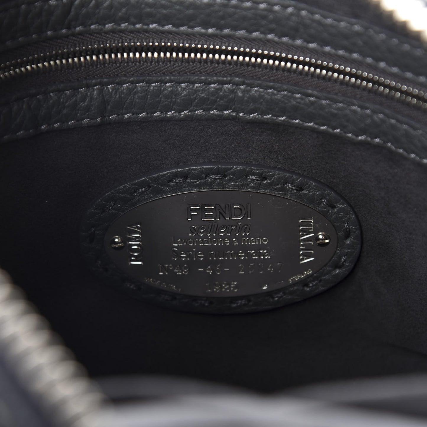 Cuoio Romano Selleria Lei Boston Tote Asfalto