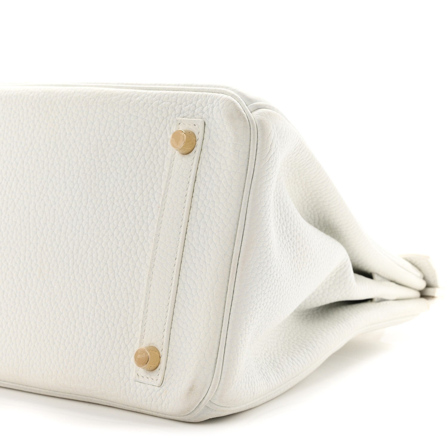 Hermes Taurillon Clemence Birkin 30 White 10 of 11