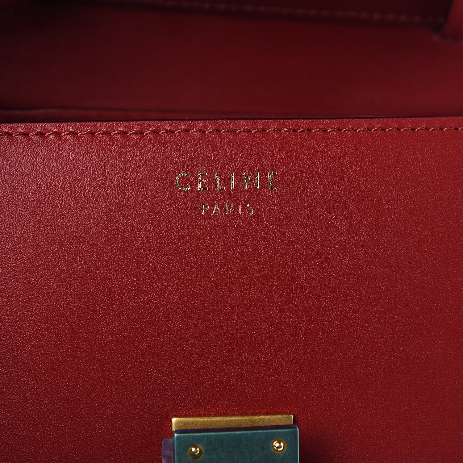 Celine Smooth Calfskin Small Classic Box Flap Bag Red 7 of 11