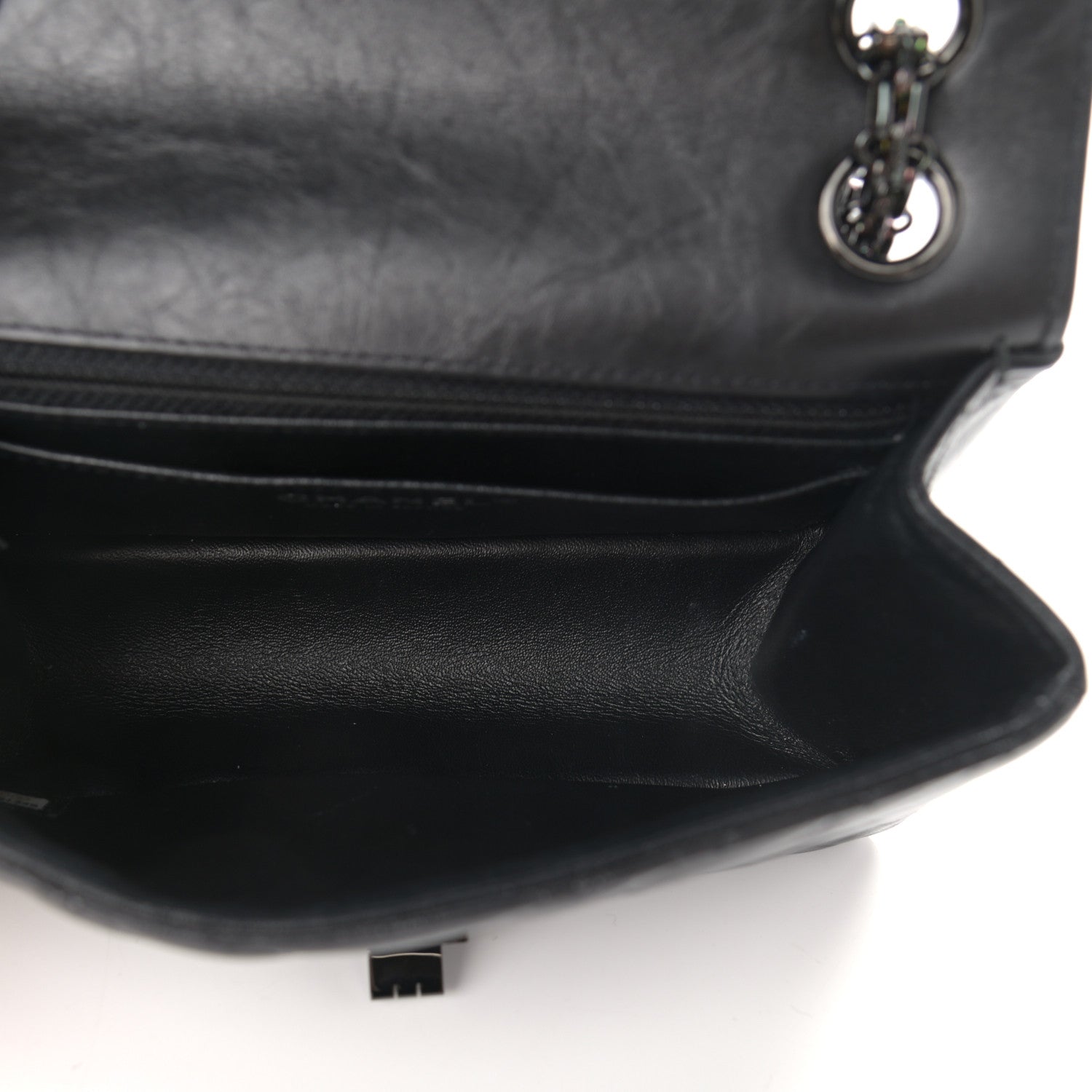 Chanel Aged Calfskin Chevron Quilted 2.55 Reissue Mini Flap So Black 5 of 12