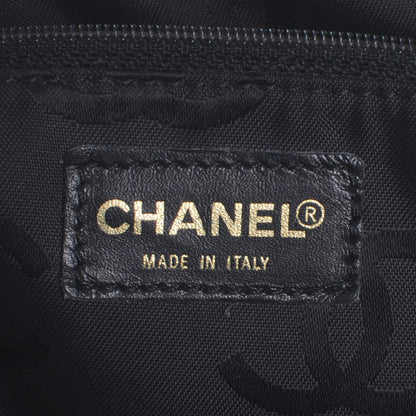 Chanel Caviar CC Wood Chain Hobo Black 6 of 7