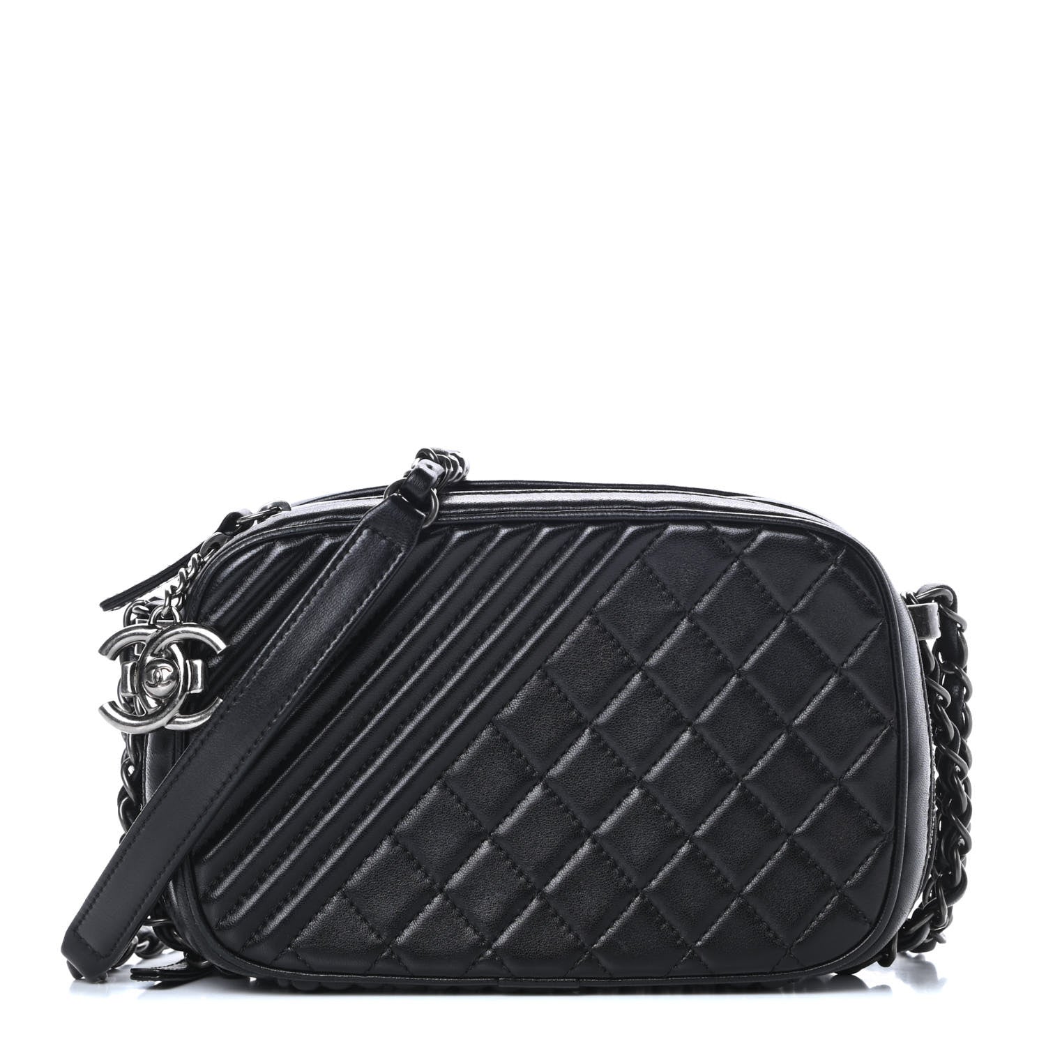 Chanel Lambskin Small Coco Boy Camera Case Black 1 of 13