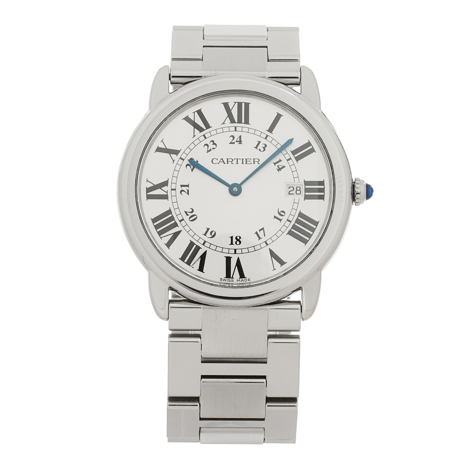 Cartier Stainless Steel 36mm Ronde Solo Quartz Watch 1 of 4