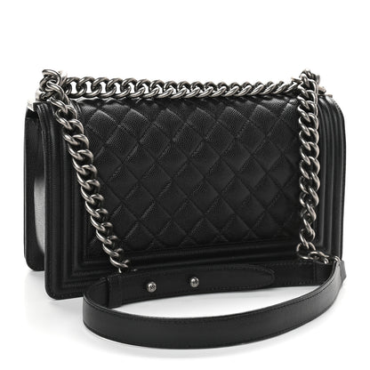 Chanel Caviar Quilted Medium Boy Flap Black 3 of 9