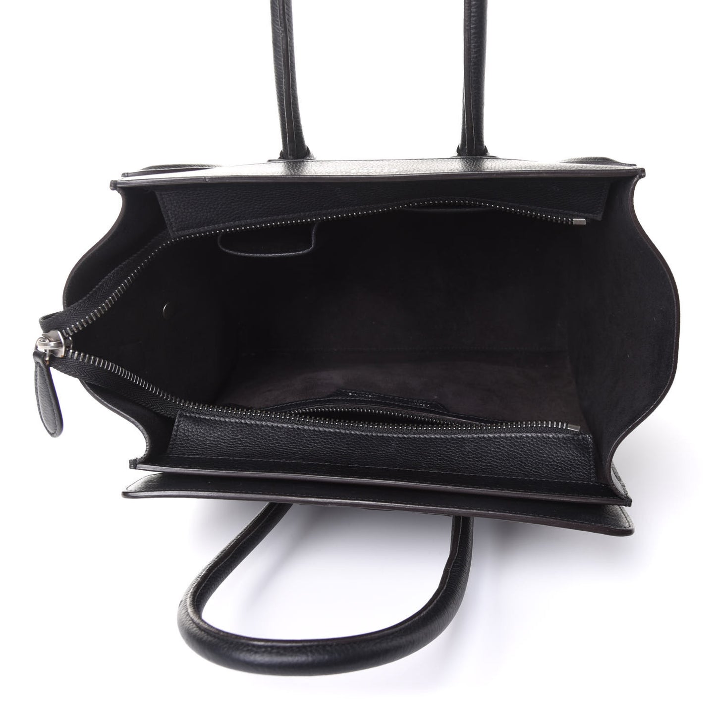 Drummed Calfskin Micro Luggage Black