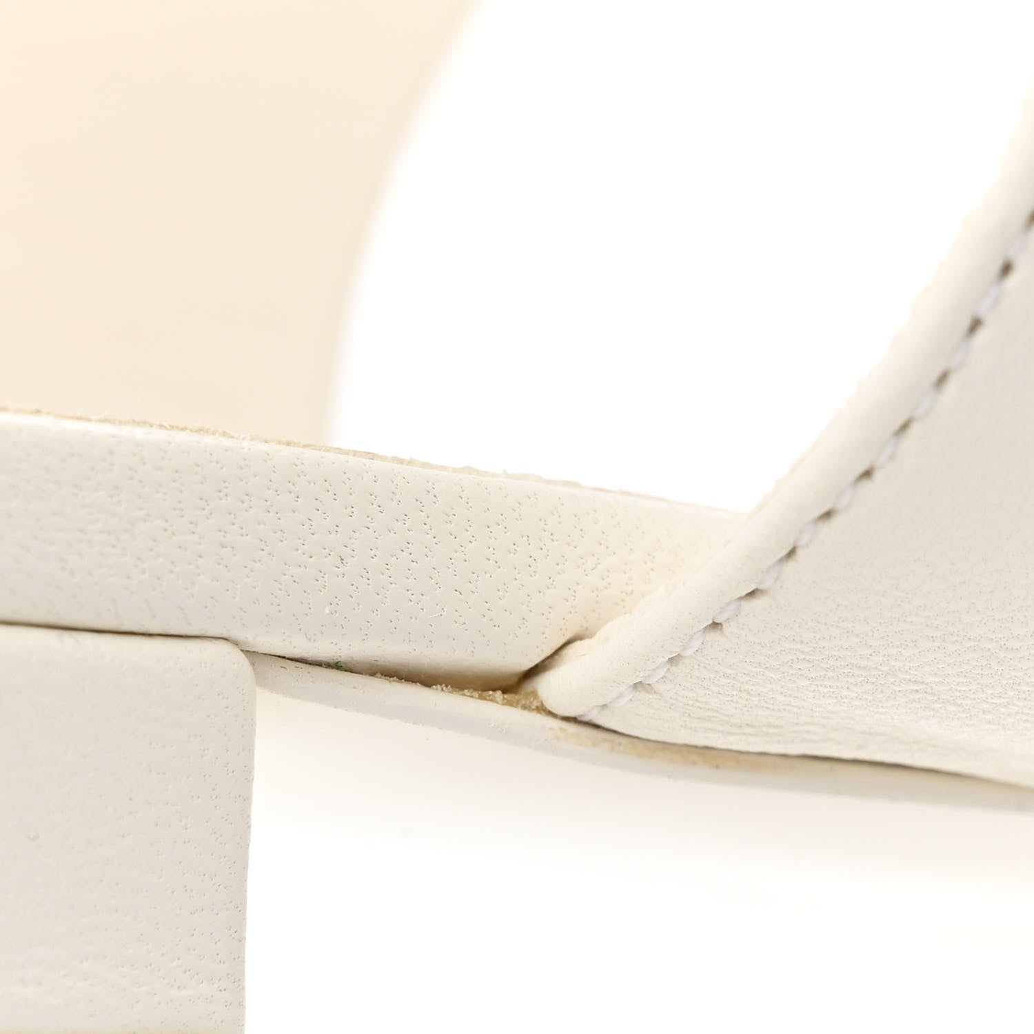 Chanel Lambskin CC Leaf Thong Sandals 37.5 White 9 of 11