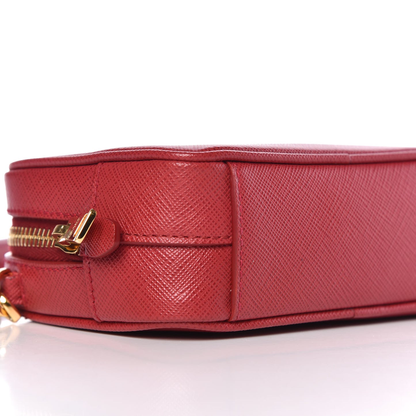 Saffiano Mini Camera Crossbody Bag Fuoco