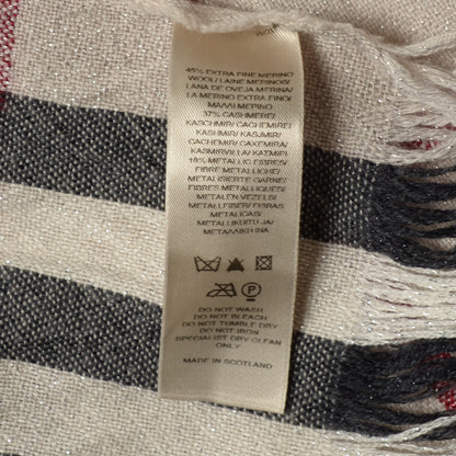 Burberry Merino Wool Cashmere Check Lightweight Scarf 12 of 12