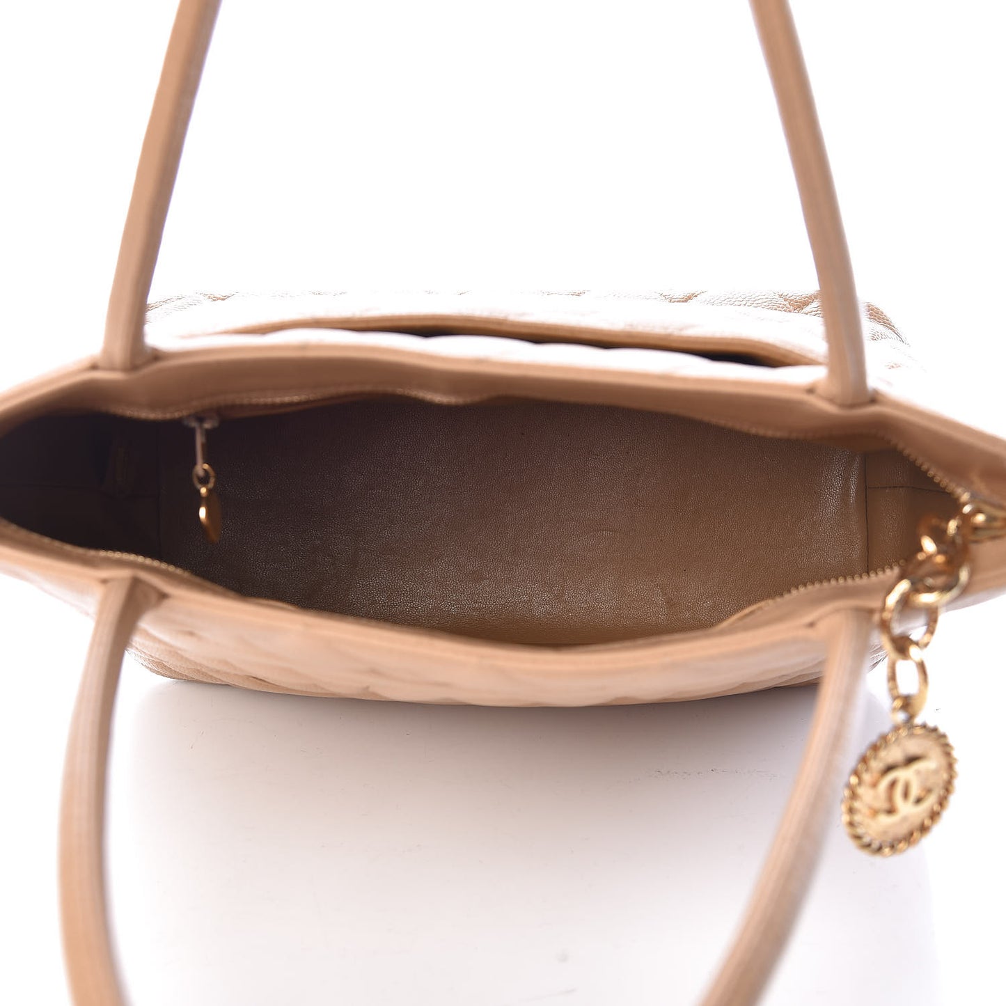 Caviar Quilted Medallion Tote Beige