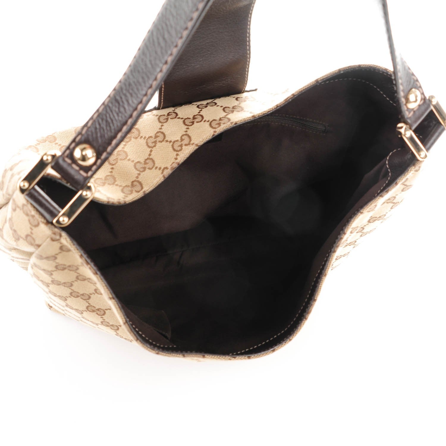 Gucci Monogram Large New Ladies Web Hobo Dark Brown 5 of 7
