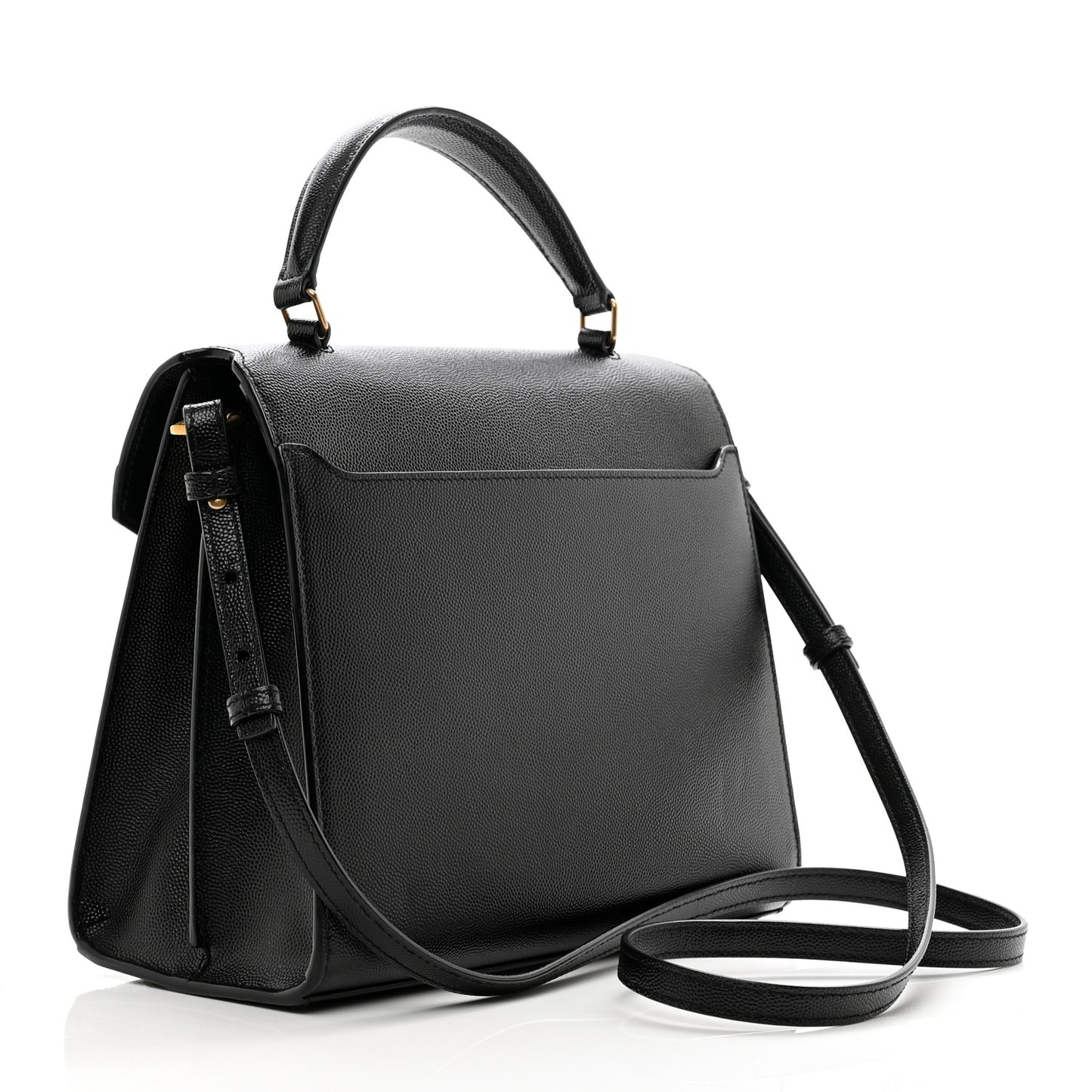 Grain de Poudre Medium Classic Monogram Cassandra Top Handle Black
