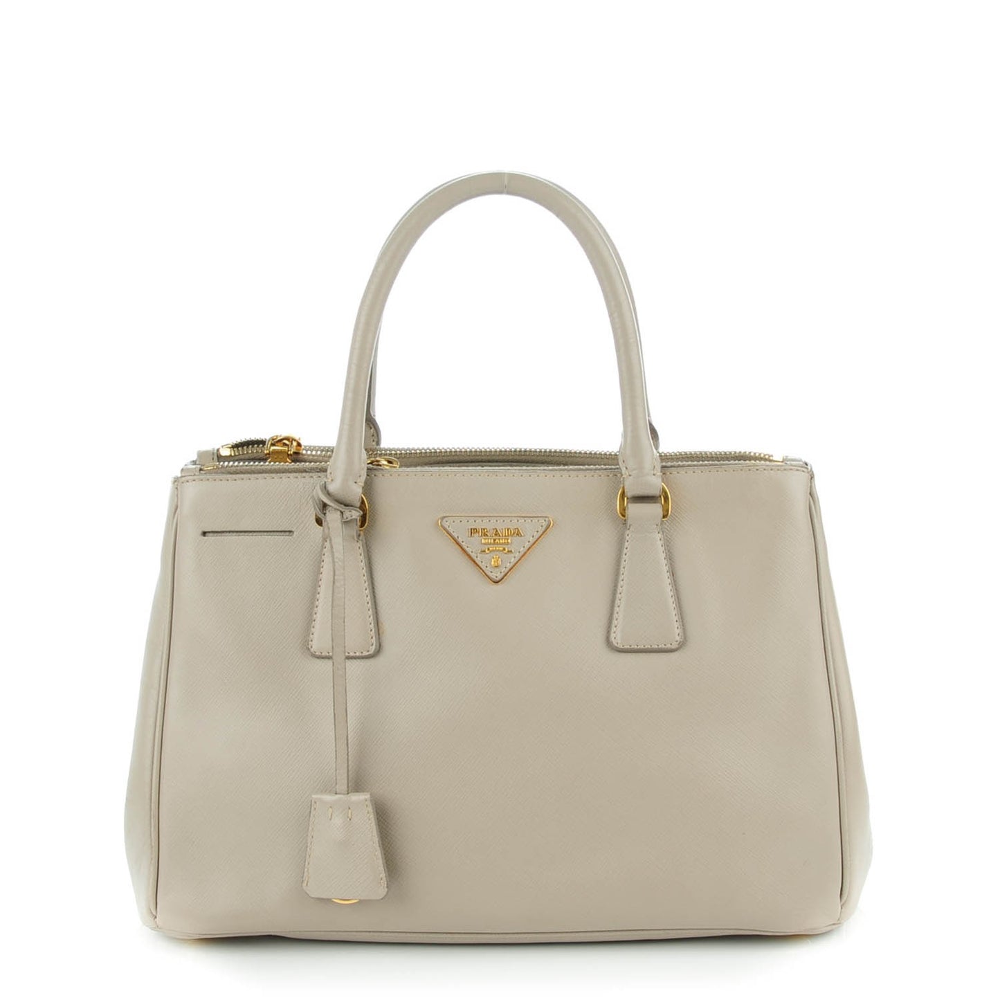 Saffiano Small Galleria Double Zip Tote Pomice