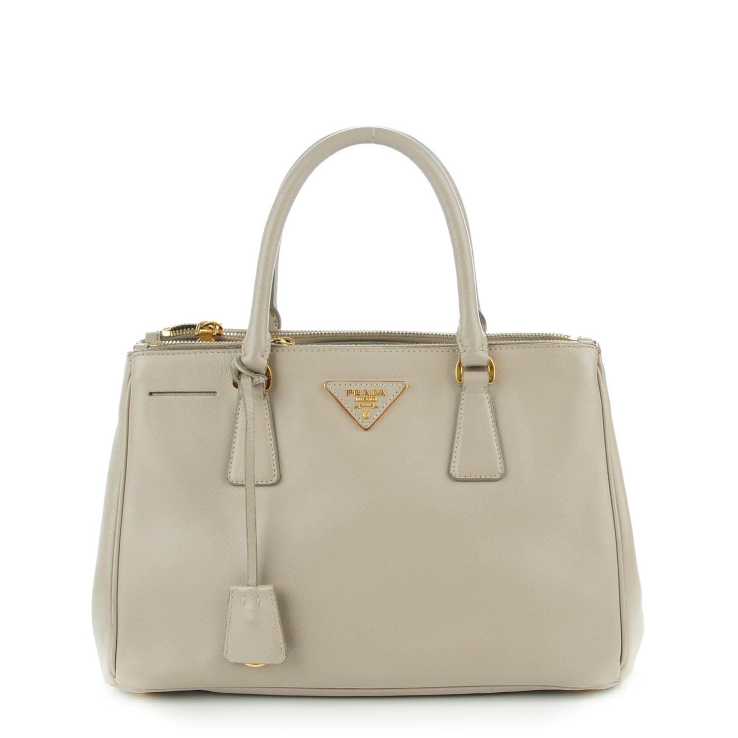 Prada Saffiano Small Galleria Double Zip Tote Pomice 1 of 12