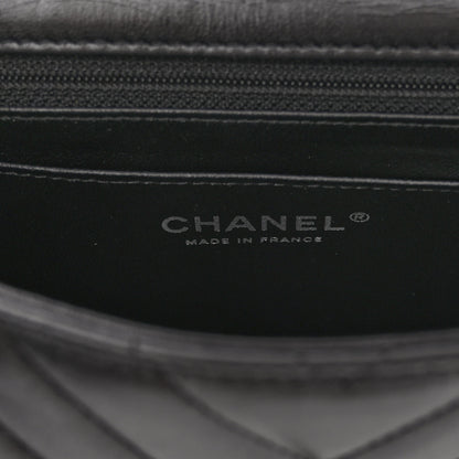 Chanel Lambskin Chevron Quilted Mini Rectangular Flap So Black 6 of 11