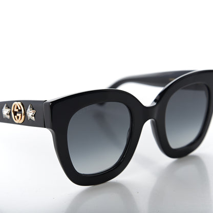 Gucci Round Frame Star Sunglasses GG0208S Black 7 of 10