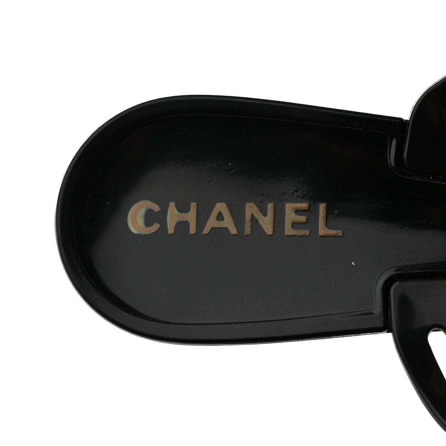 Jelly Camellia Thong Sandals 40 Black Ivory