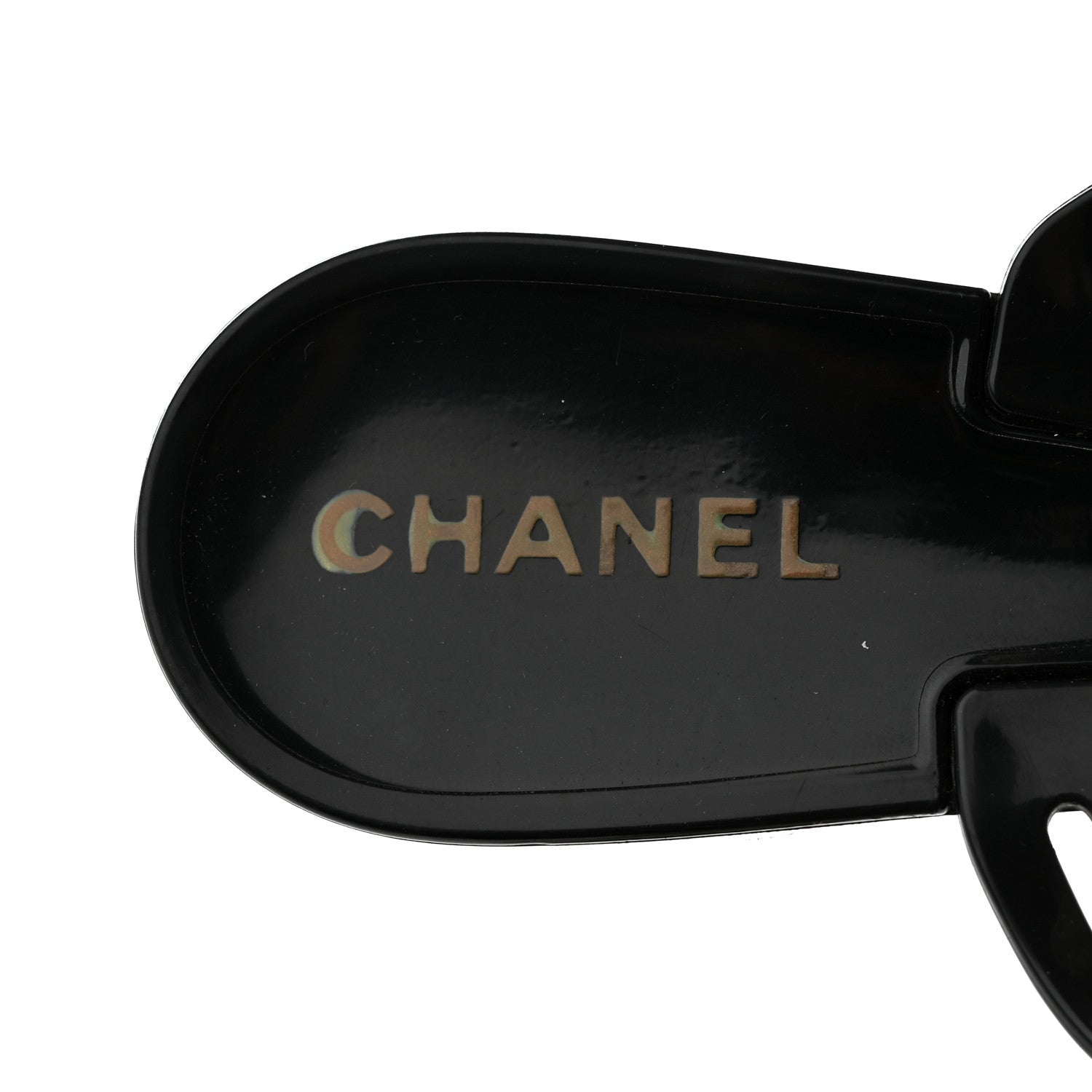 Chanel Jelly Camellia Thong Sandals 40 Black Ivory 6 of 8