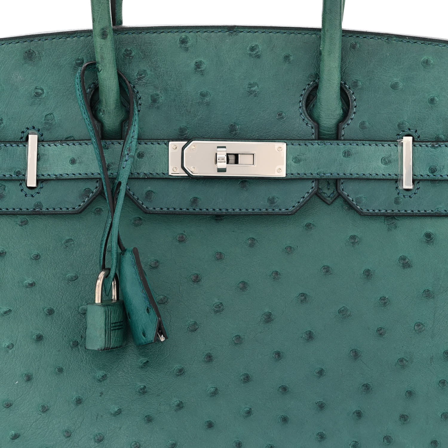 Hermes Ostrich Birkin 30 Cobalt 8 of 11
