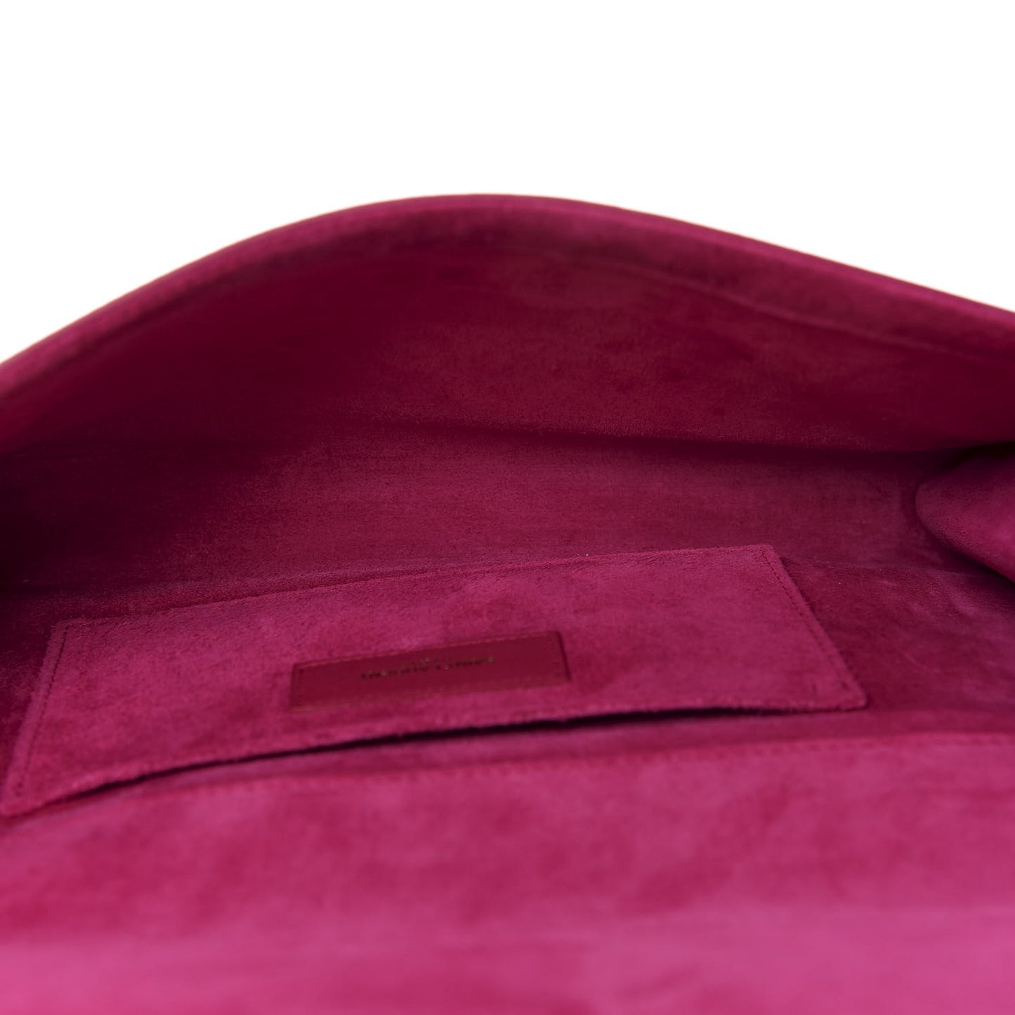 Calfskin Classic Y Ligne Clutch Fuchsia
